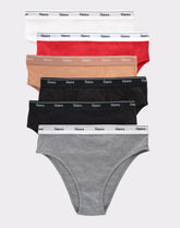 Hanes Originals Women's Hi-Leg Underwear, Breathable Stretch Cotton, 6-Pack