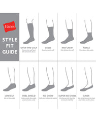 Hanes Comfort Fit Women's Ankle Socks, 6-Pairs