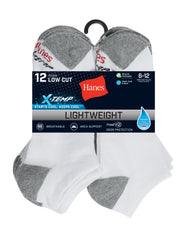 Hanes X-Temp Men's Lightweight Low Cut Socks, Shoe Sizes 6-12, 12-Pairs